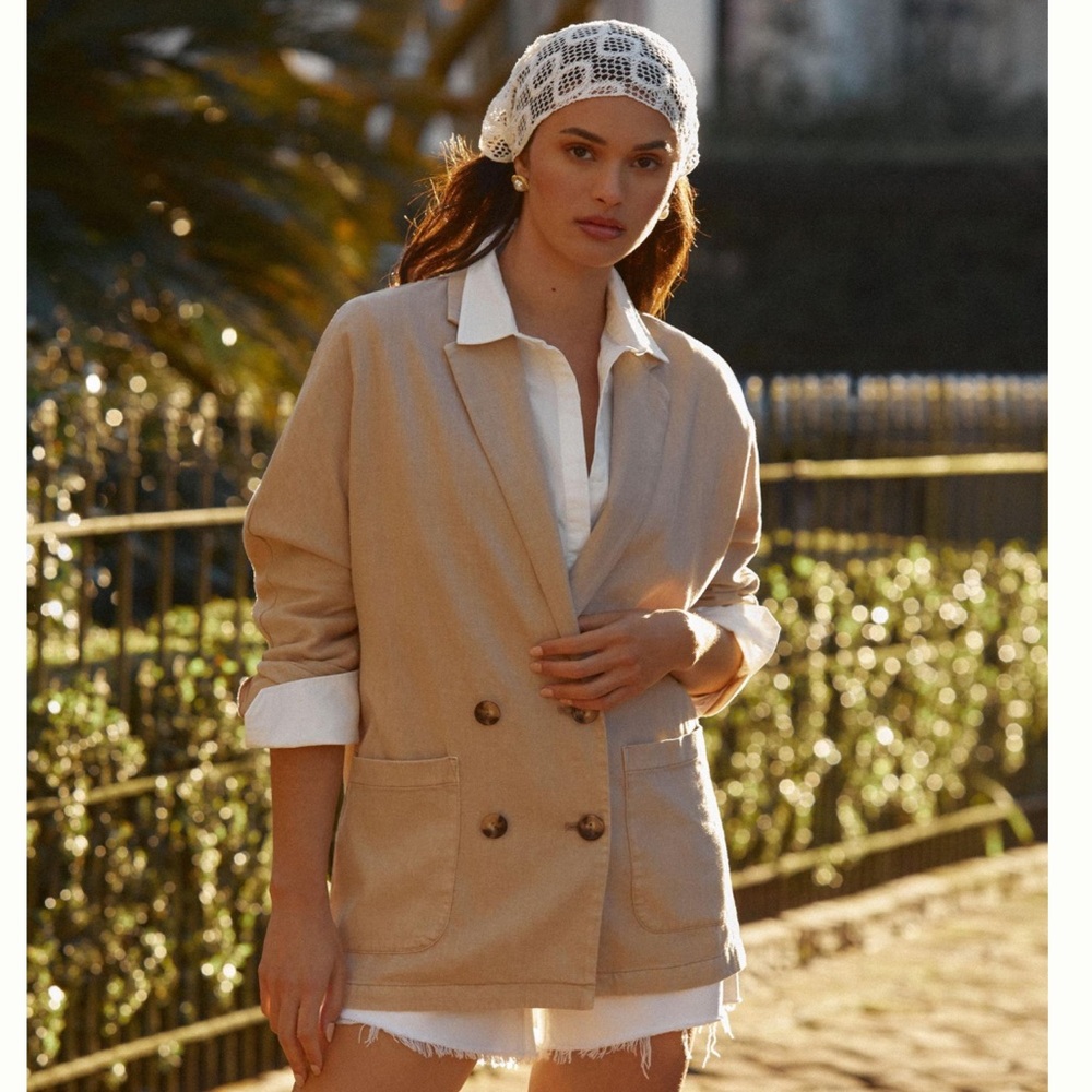 NWT Anthropologie Pilcro Linen Blazer